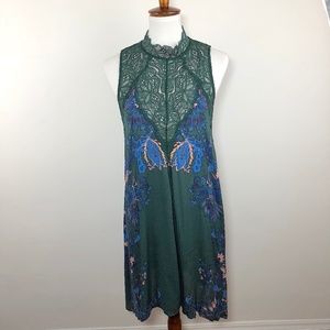 NWT Free People Intimates Green Lace Dress, Large